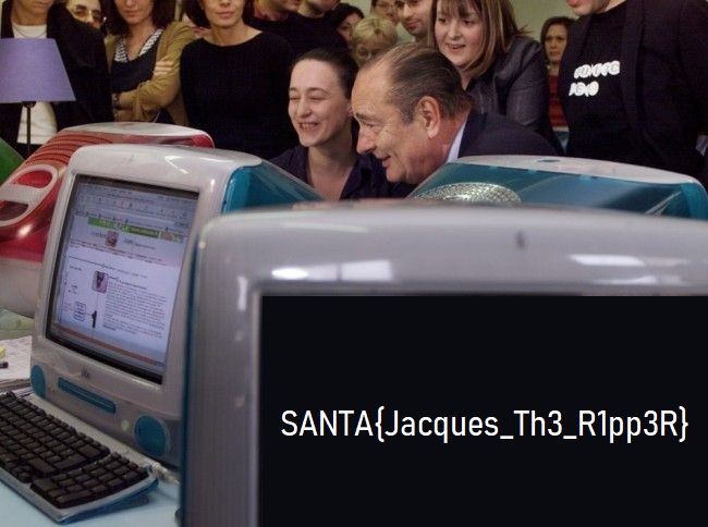 Flag : SANTA{Jacques_Th3_R1pp3R}
